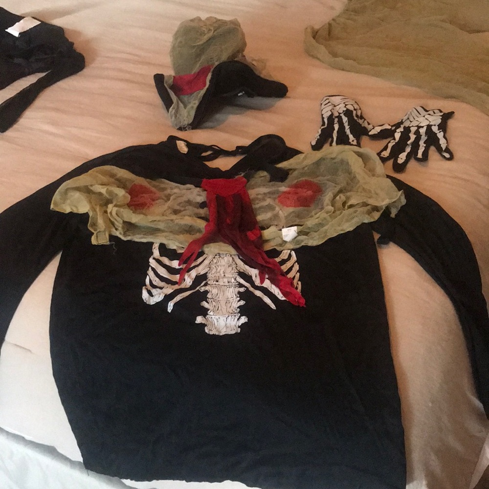 Men’s Halloween scary skeleton costume